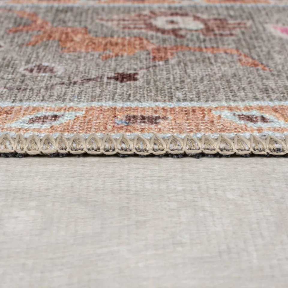 Flair Rugs Una wasbaar traditioneel vloerkleed groen, foto 4