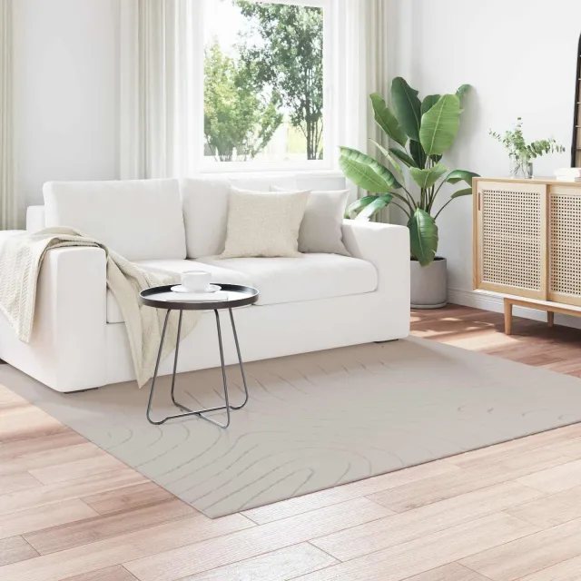 vidaXL Binnen- en buitentapijt PALMERAS Crème 200 x 200 cm Polyester, foto 2