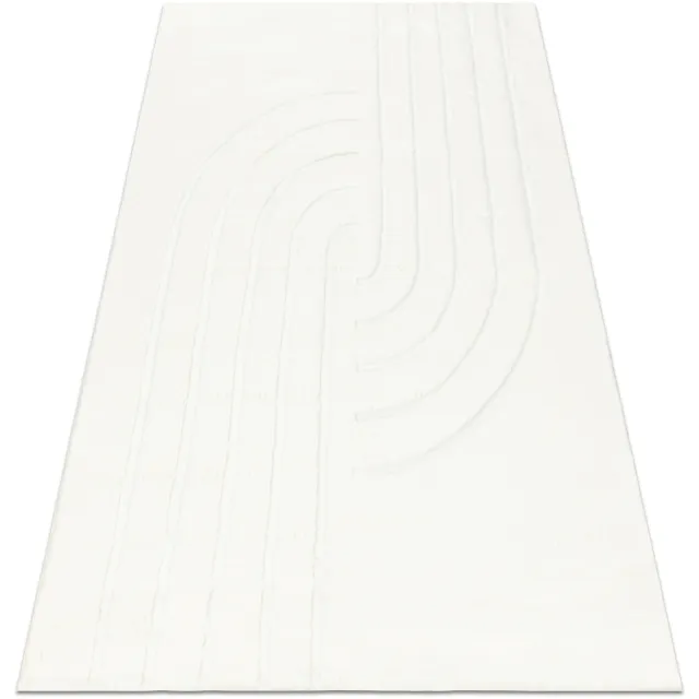 RUGSX Kleden Rugsx CURVY wit 11 Curves wasbaar vloerkleed, structuur