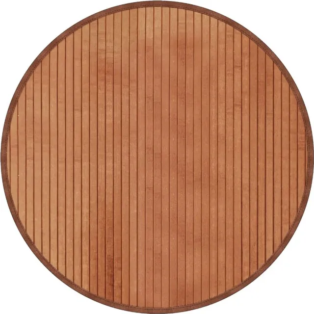 vidaXL Vloerkleed - rond - 60 - cm - bamboe - bruin