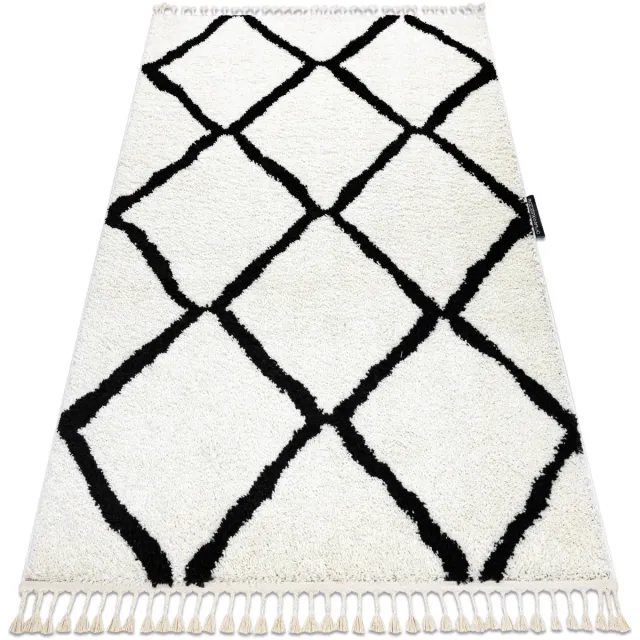 RUGSX Kleden Rugsx Tapijt BERBER CROSS witrand , Barber , 200x290 cm