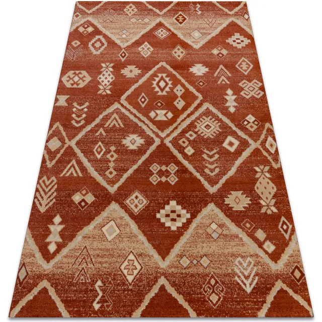 RUGSX Kleden Rugsx Wollen tapijt LEGEND 468 15 GB300 OSTA 160x230 cm Rood