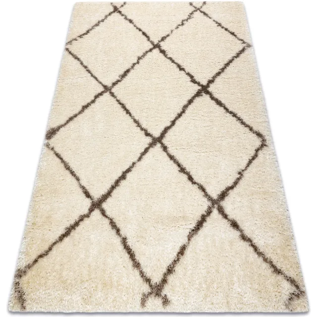 RUGSX Kleden Rugsx Tapijt FLUFFY 2373 shaggy latwerk room / 120x170 cm Beige