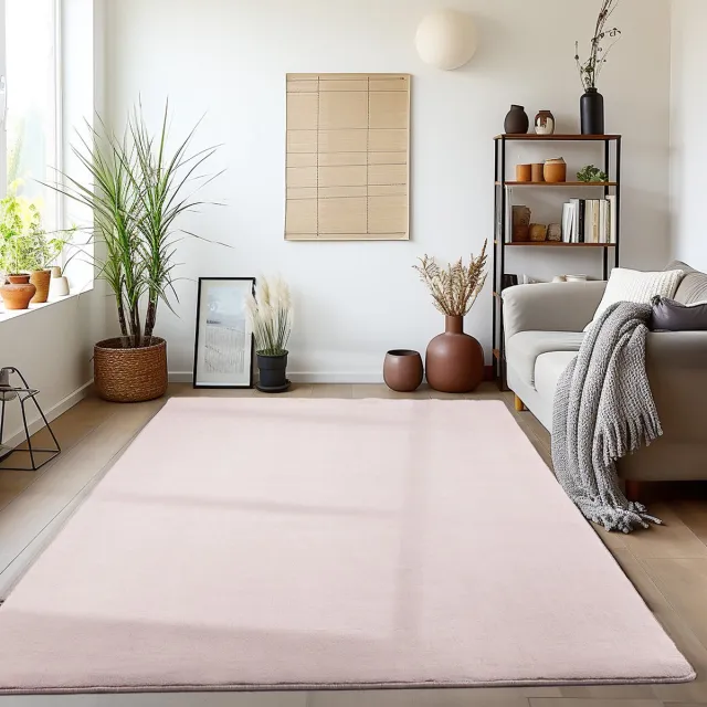 Muratap Sky Soft Uni Basic - Vloerkleed - Laagpolig - Effen Kleur - Roze - Woonkamer Tapijt- 160x230 CM