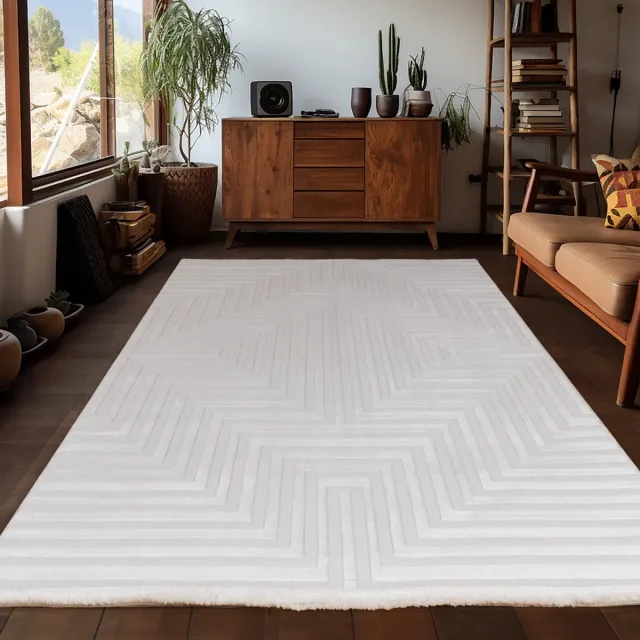 Ayyildiz Vloerkleed Sahara 3D Japandi Stijl 120 x 170 cm Creme