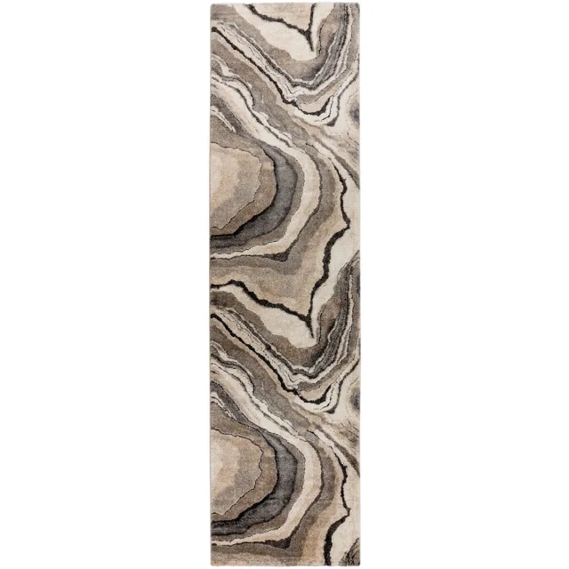 Meghan Lalee Vloerkleed Bologna 461 grijs – 80 x 300 cm – polypropyleen & polyester, machinegeweven