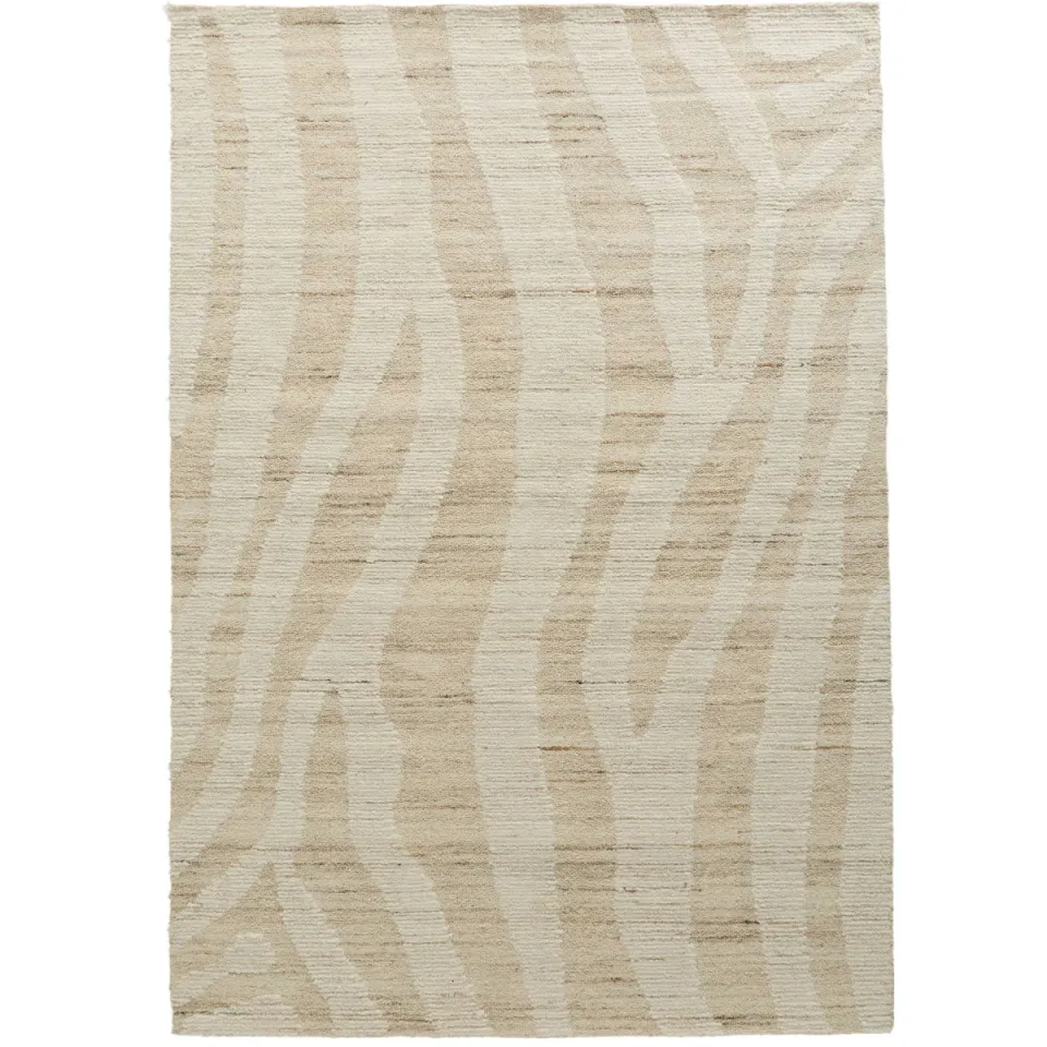 NOUS Living Amory vloerkleed wol beige Beige/wit
