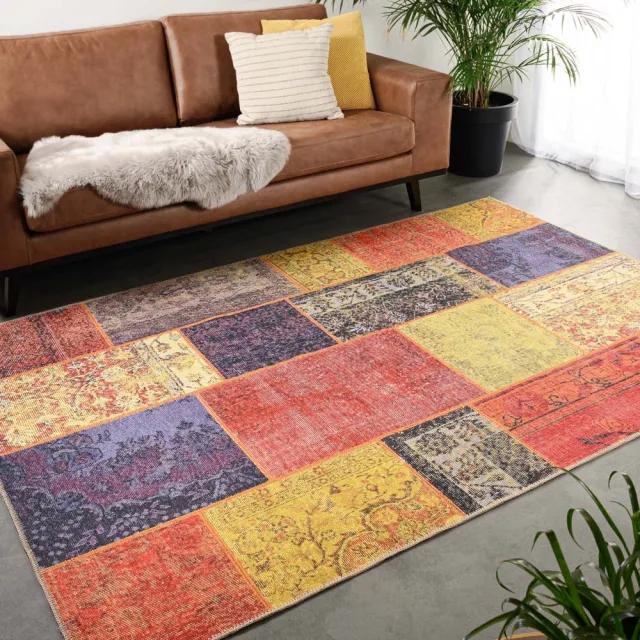 Heritaged Patchwork vloerkleed - Fade Heritage rood/multi 76x150