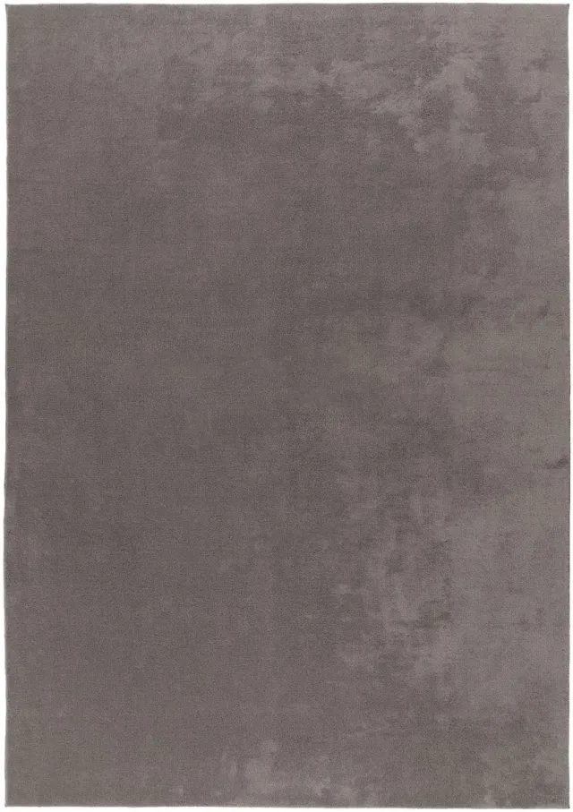 Padiro stijlvol laagpolig vloerkleed 200 x 280 cm - donkergrijs - modern effen ontwerp - voor vloerverwarming - van polyester