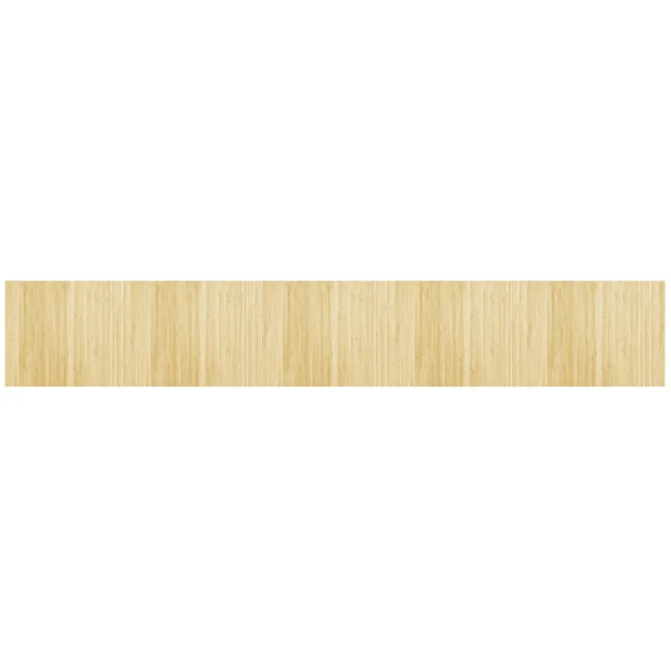 vidaXL Vloerkleed rechthoekig 80x500 cm bamboe lichtnaturel beige, foto 3