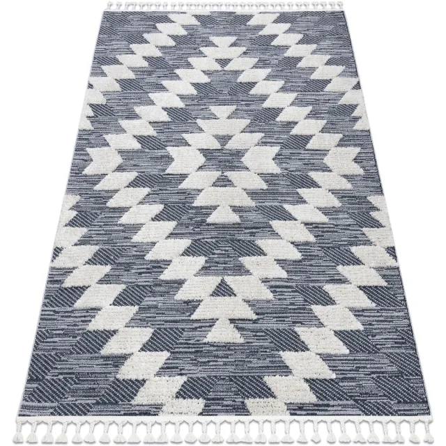 RUGSX Kleden Rugsx Tapijt SEVILLA Z250A ruitjes blauw / grijs 140x190 cm