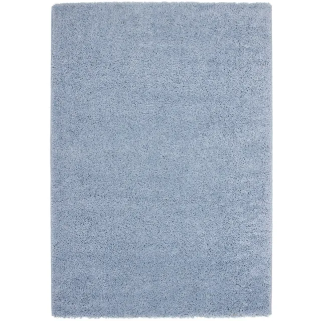Padiro pluizig hoogpolig shaggy vloerkleed 230 x 320 cm - lichtblauw - modern effen ontwerp - van polypropyleen en jute