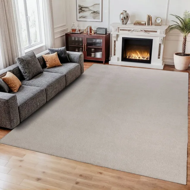 Muratap Comfy Soft - Effen Vloerkleed Wasbaar Uni Creme