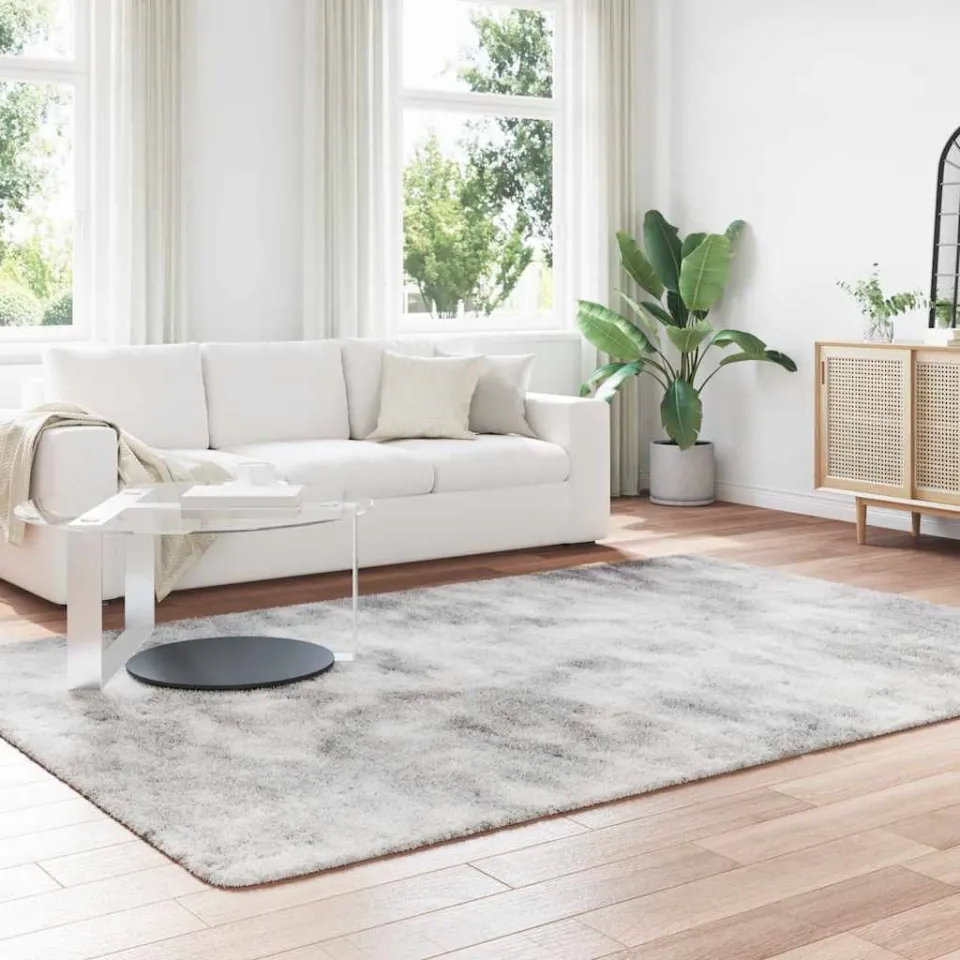 vidaXL Hoogpolig vloerkleed NAVARRA 200x290 cm polyester zilvergrijs, foto 2