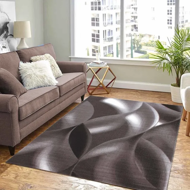 flycarpets Marlon Vloerkleed Modern - Bruin - Laagpolig - 280x370 cm - Voor in de woonkamer
