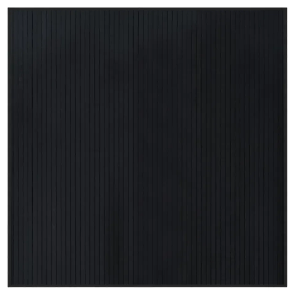vidaXL Vloerkleed vierkant 100x100 cm bamboe zwart, foto 3