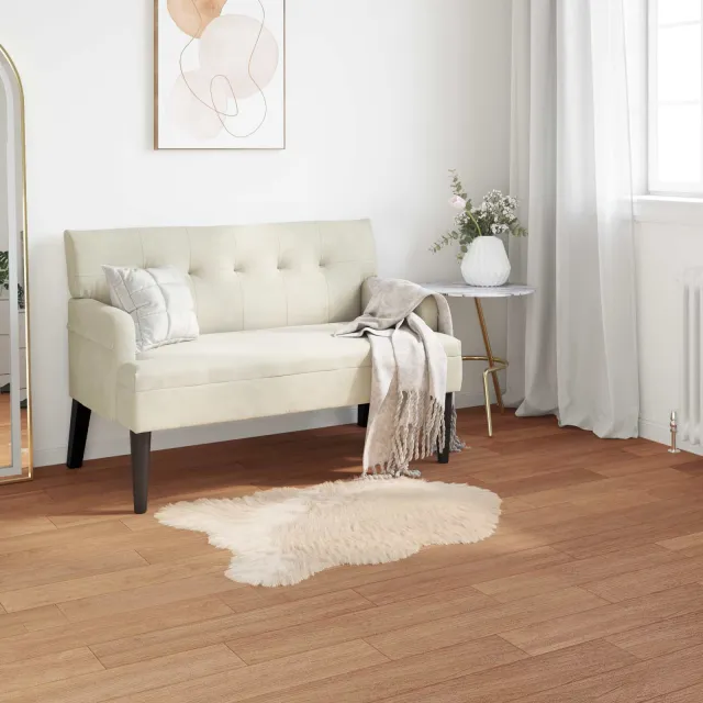 vidaXL Tapijt van imitatie TAFALLA Beige 80 x 120 cm Polyester, foto 2