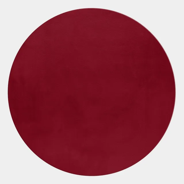 Moonay POUFFY Fluffy Vloerkleed Rond Rood Ø 160 cm - Hoogpolig 30 mm Shaggy Tapijt - Zacht Polyester