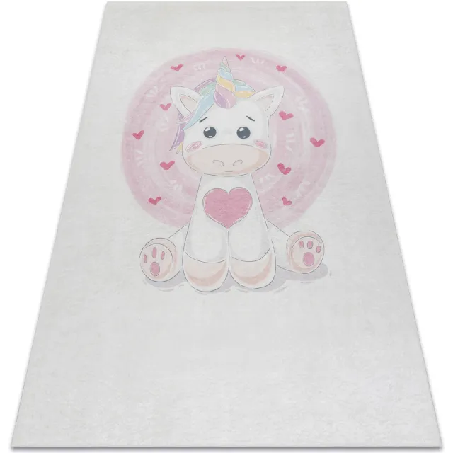 RUGSX Kleden Rugsx BAMBINO 1128 tapijt wasbaar Yksisarvinen voor kind 80x150 cm Beige