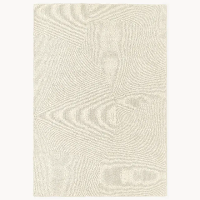 Westwing Collection Handgetuft wollen loper Eleni Wit