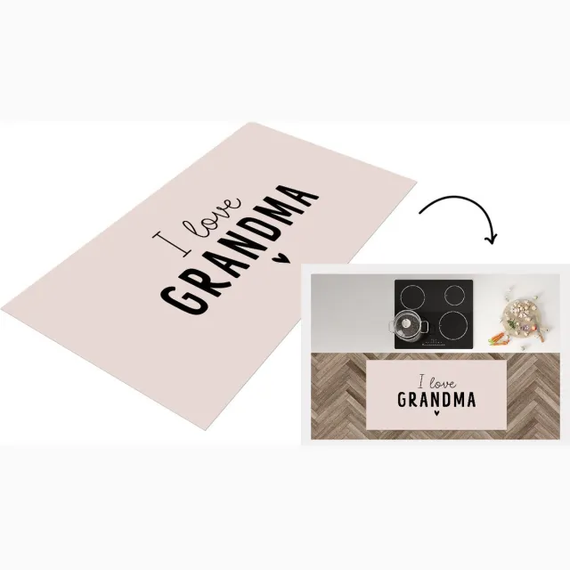 KitchenYeah Keukenloper - Loper keuken - Quotes - I love grandma - Oma - Spreuken - Keukenloper vinyl Multicolor