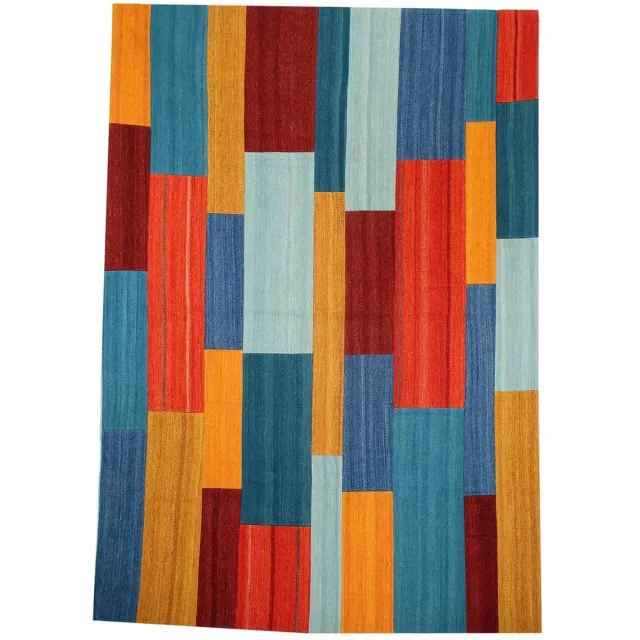 Dutch XXL Kelim Vloerkleed | Tapijt | Radical | Strepen | Rood/Multi Rood / Multi