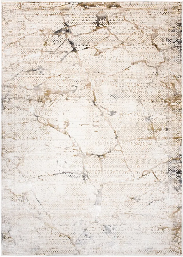 Tapiso Hera Vloerkleed Beige Gezaagd Modern Binnenkleed Tapijt Maat- 80x150 Lichtbeige 4