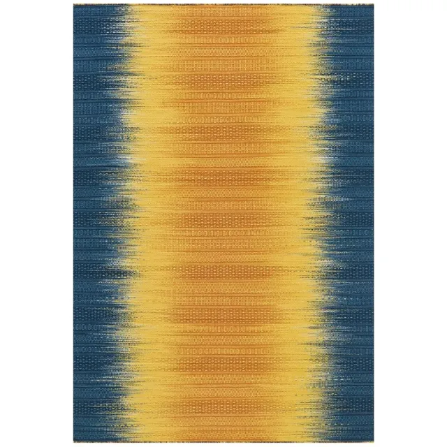 Dutch XXL Wollen Vloerkleed | Tapijt | Sunset | Verloop | Geel/Blauw | 90x160 cm