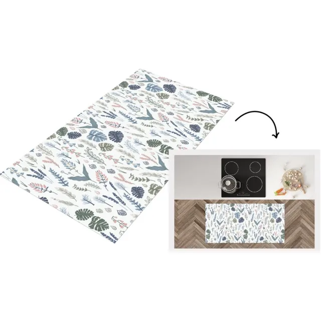 KitchenYeah Keukenloper - Loper keuken - Patronen - Bloemen - Planten - Keukenloper vinyl Multicolor