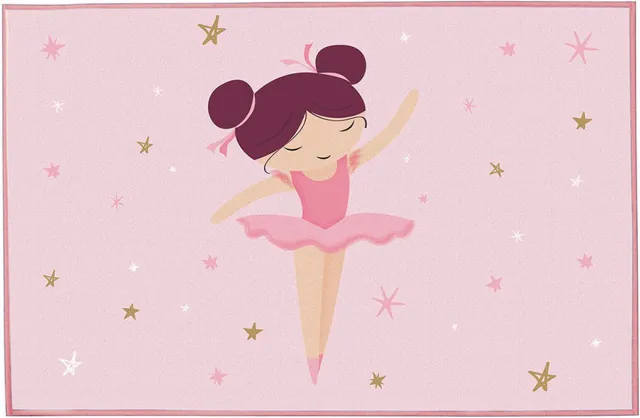 Ballerina Vloerkleed - 80 x 120 cm - Polyester Roze