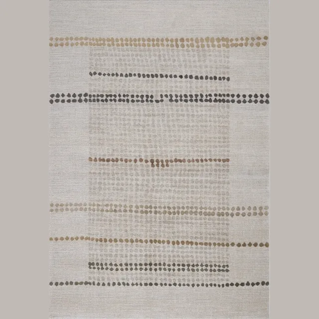 Acsento Cleos Multi Vloerkleed - 160 x 230 cm - Beige - Rechthoekig - Polyester - Eetkamer, Woonkamer, Slaapkamer - Geometrisch - Modern