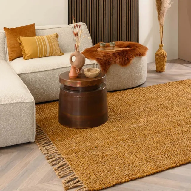 Folkways Jute vloerkleed - Chunky goud/naturel 240x340