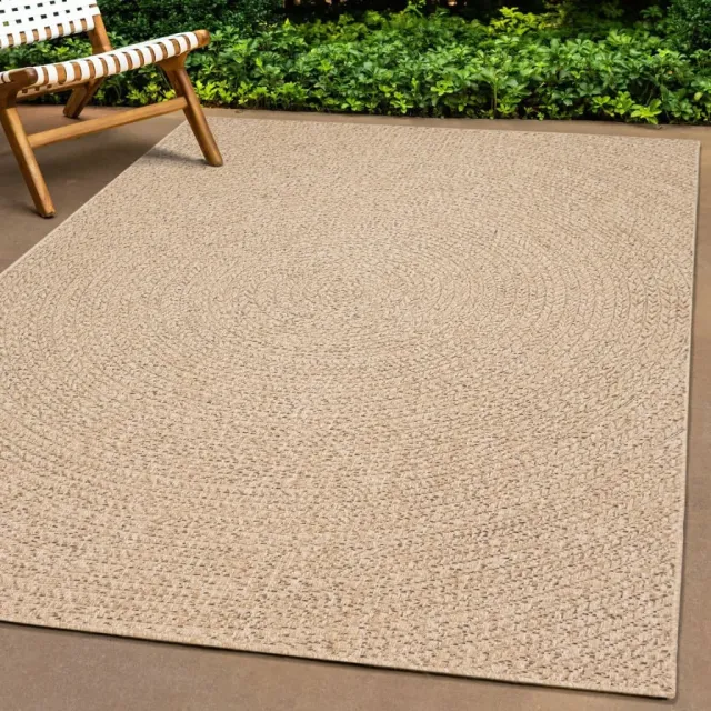 vidaXL Vloerkleed ZIZUR binnen en buiten 80x200 cm jute look Bruin