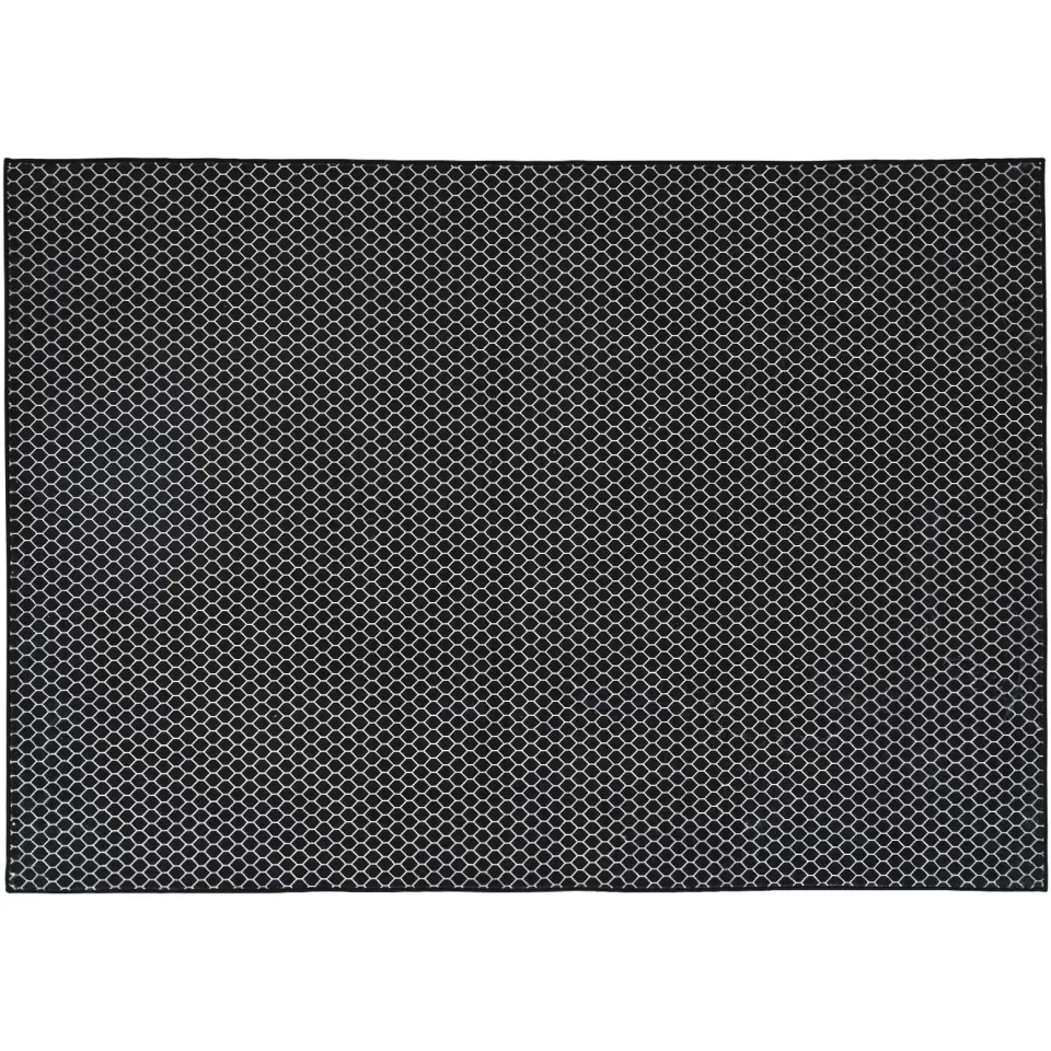 vidaXL Vloerkleed ORIZ Zwart meshpatroon 300 x 400 cm 100% polyester