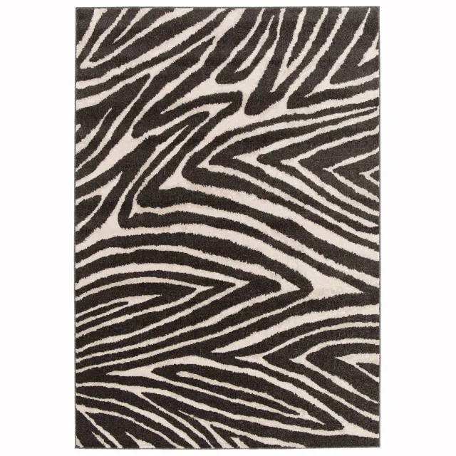 AFK Living Superzacht tapijt met zebra-effect BUFFON zwart