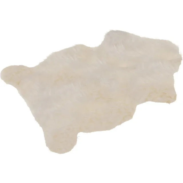 Texelse TXL Comfort Texels Wol Vloerkleed - Afmetingen: ca. 90 x 60 x 7 cm (l x b x h) - Texelse Wollen Schapenvacht - Hypoallergeen - 100% natuurlijke scheerwol - Warm & sfeervol - Zacht & soepel Wit
