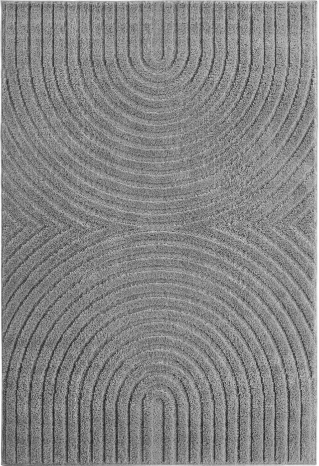 Ayyildiz Art – Laagpolig vloerkleed – Zilver – Scandinavische boho – 80 x 150 cm