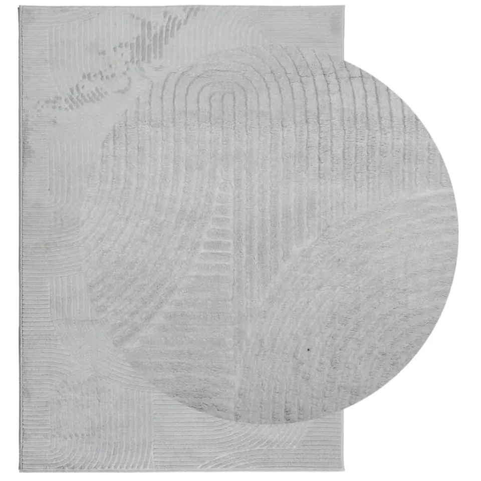 vidaXL Vloerkleed IZA laagpolig Scandinavisch 120x170 cm grijs, foto 2