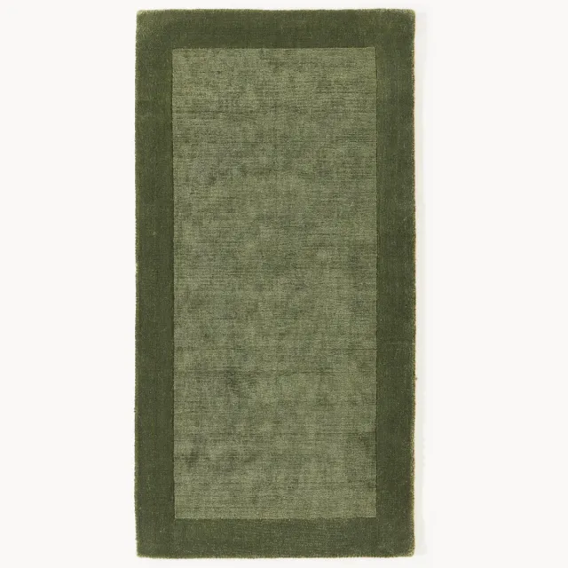 Westwing Collection Laagpolig vloerkleed Kari Groen