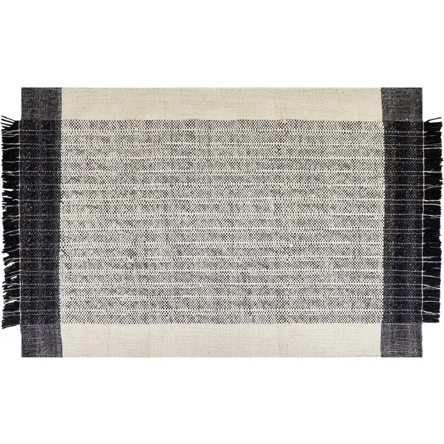 Beliani KETENLI - Modern vloerkleed - Gebroken wit - 140 x 200 cm - Wol