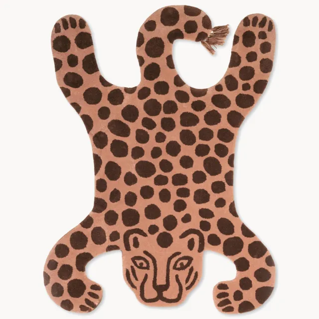 Ferm Living Handgetuft wollen vloerkleed Safari Bruin