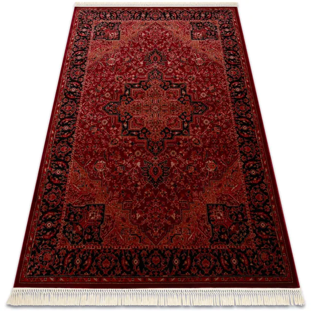 RUGSX Kleden Rugsx ORIENT Y307 tapijt bordeauxrood / zwart Frame, 180x270 cm