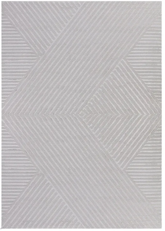 Dutch XXL Scandinavisch Vloerkleed | Tapijt | Sahara | Geometrisch | Zilver