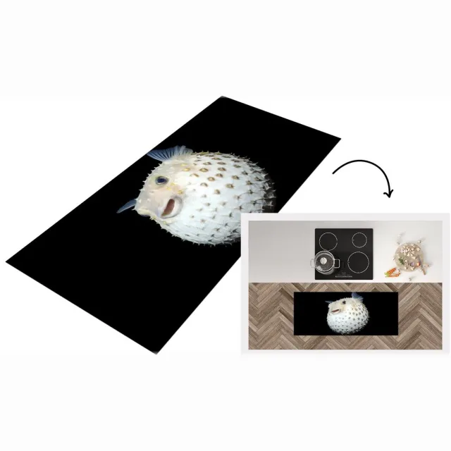 KitchenYeah Keukenloper - Loper keuken - Vis - Zeedieren - Portret - Keukenloper vinyl Multicolor