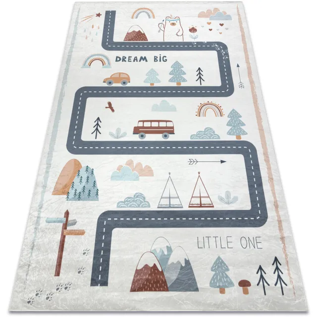 RUGSX Kleden Rugsx BAMBINO 46980 tapijt wasbaar Woud dieren voor 200x290 cm Wit