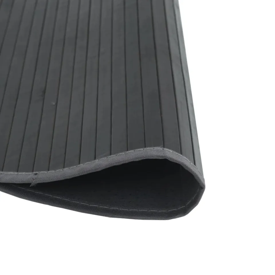 vidaXL Vloerkleed rond 100 cm bamboe grijs, foto 4