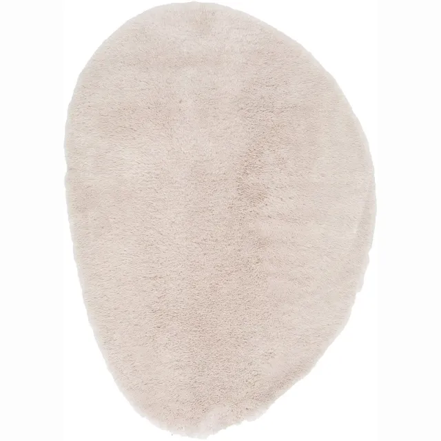 AFK Living Shaggy tapijt ultra zacht wollook organische vorm NUKKA beige