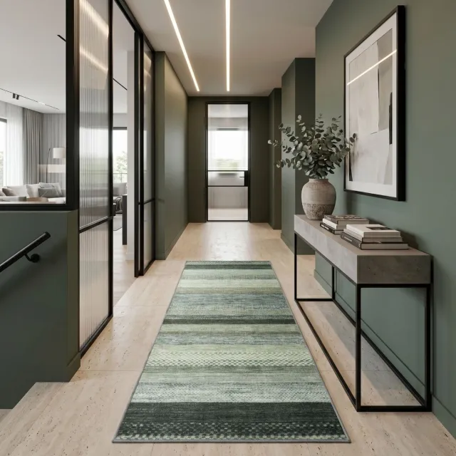 Floordirekt Tapijtloper Op - Antislip, Slijtvast & Onderhoudsvriendelijk - Veel Kleurvarianten - In Moderne Stijl - Grijs-Antraciet - 80 x 350 cm