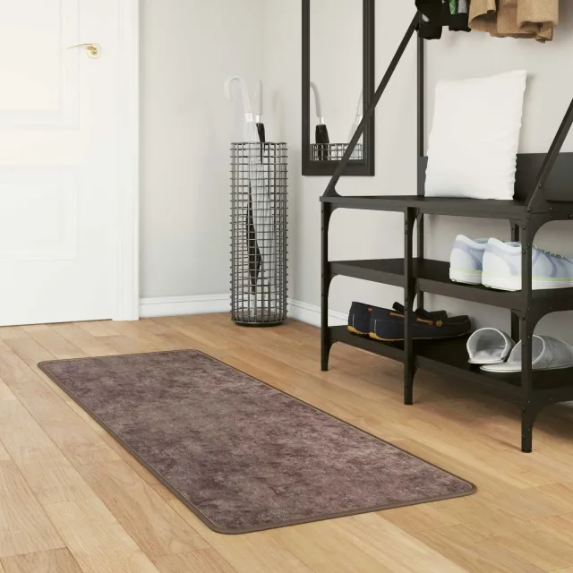 vidaXL Vloerkleedloper MARSA Grijs 50 x 100 cm Polyester en PVC, foto 2