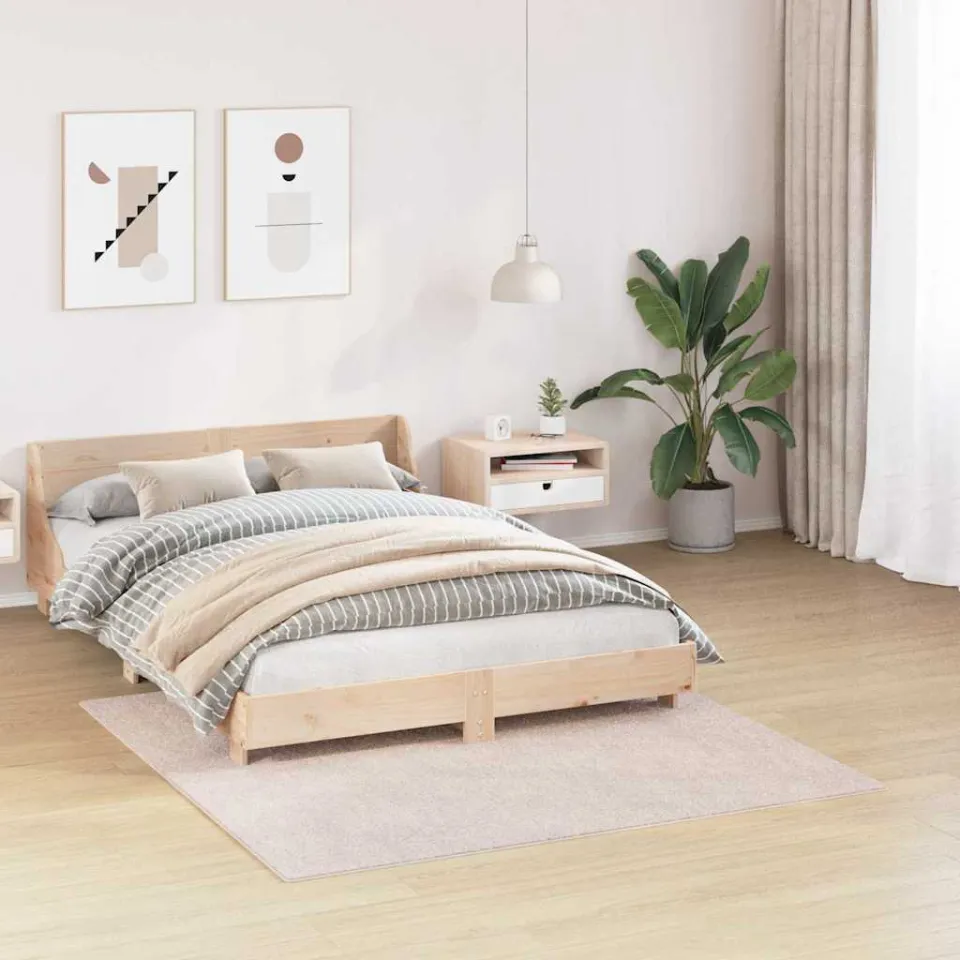 vidaXL Antislip Shaggy Tapijt Crèmekleurig 160 x 160 cm PP, foto 3